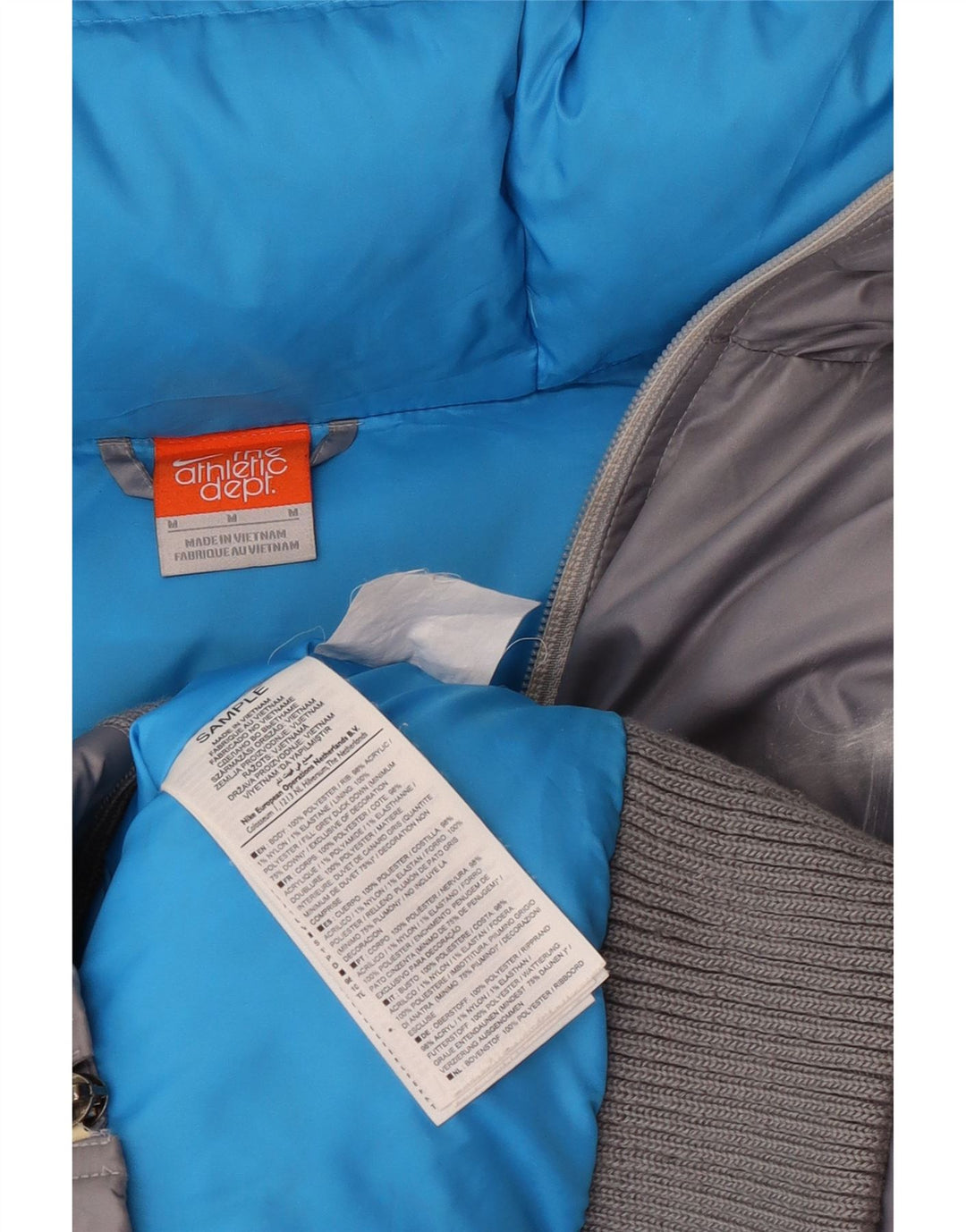 Nike Polstret jakke med hætte til mænd UK 38 Medium Grey Polyester