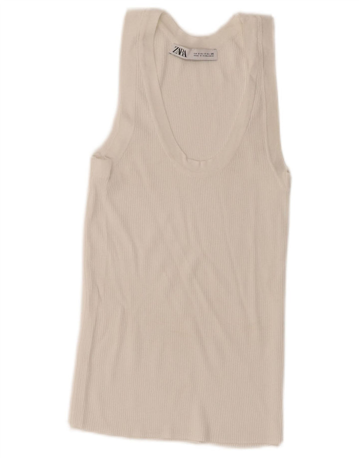 Zara Dame Vest Top Lille Hvid