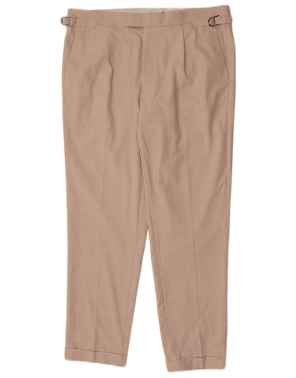 Marks & Spencer Herre Tapered Chino Bukser W36 L30 Beige Polyester