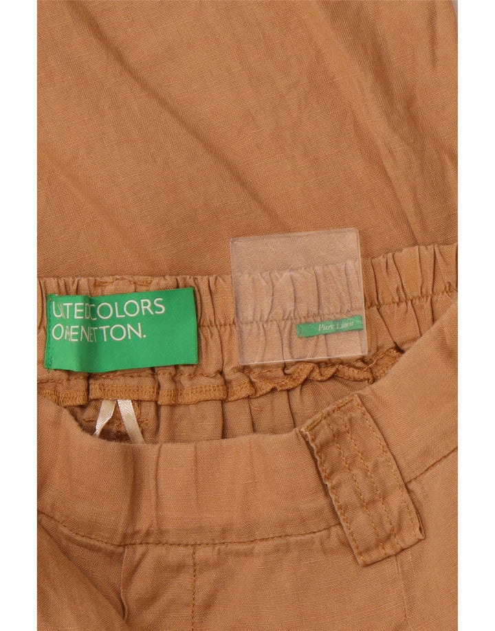 BENETTON chinoshorts til kvinder W30 medium brun hør