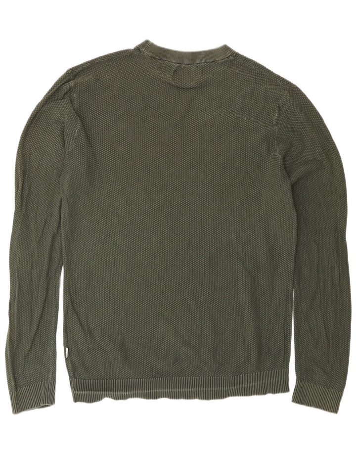 Jack & Jones Herre sweater med rund hals, stor grøn bomuld