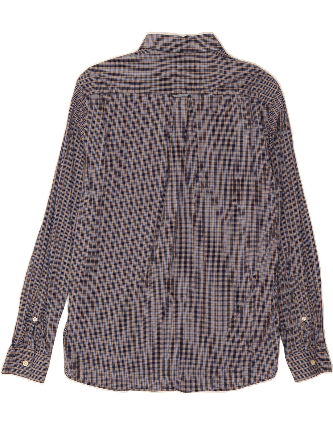 JAEGER Mens Shirt Medium Blue Check Cotton Vintage Jaeger and Second-Hand Jaeger from Messina Hembry 