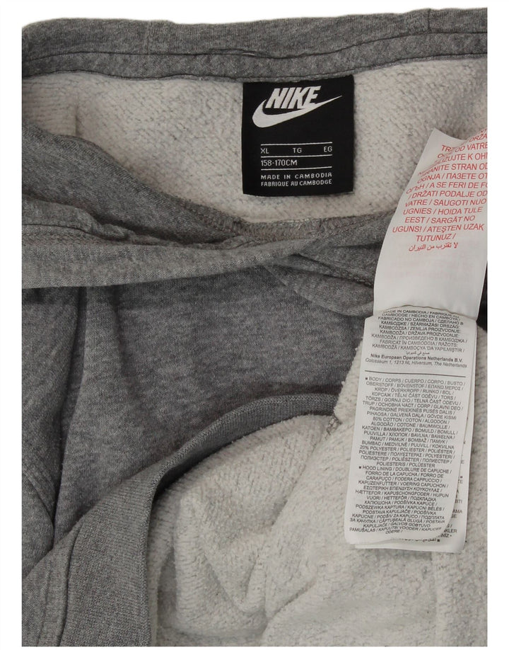 Nike Boys Hoodie Jumper 13-14 år XL Grå Bomuld