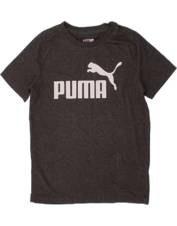 PUMA Boys Graphic T-Shirt Top 7-8 Years Small Grey Cotton Vintage Puma and Second-Hand Puma from Messina Hembry 