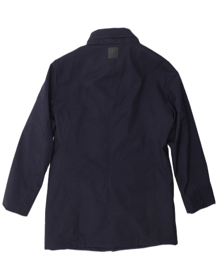 Boggi Herre Windbreaker Coat UK 38 Medium Navy Blue Polyester