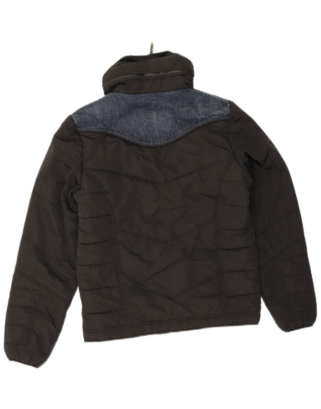 Diesel Dame Hætte Oversized Polstret Jakke UK 6 XS Sort
