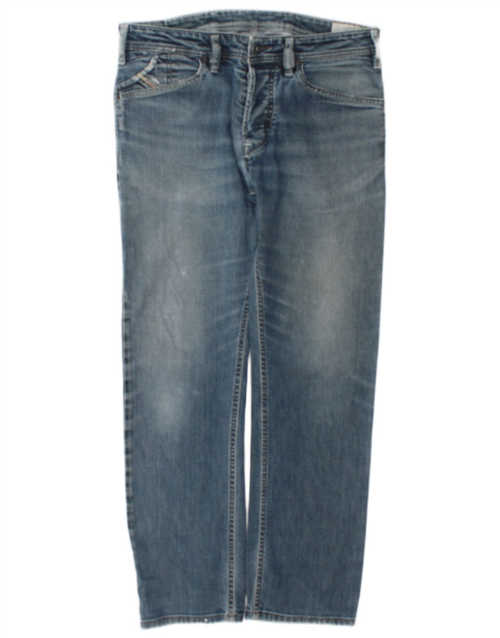 Diesel Straight Jeans til mænd W32 L30 Blå Bomuld