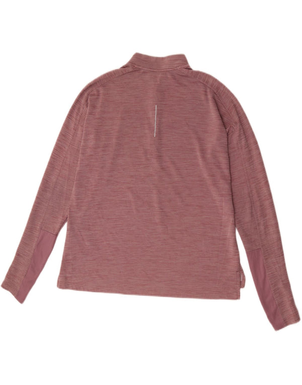 Nike Dame Dri Fit Running Pullover Træningsdragt Top UK 16 Large Pink Flecked