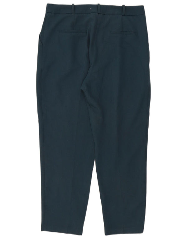 Oasis Womens Pegged Chino Trousers UK 14 Large W32 L27 Navy Blue