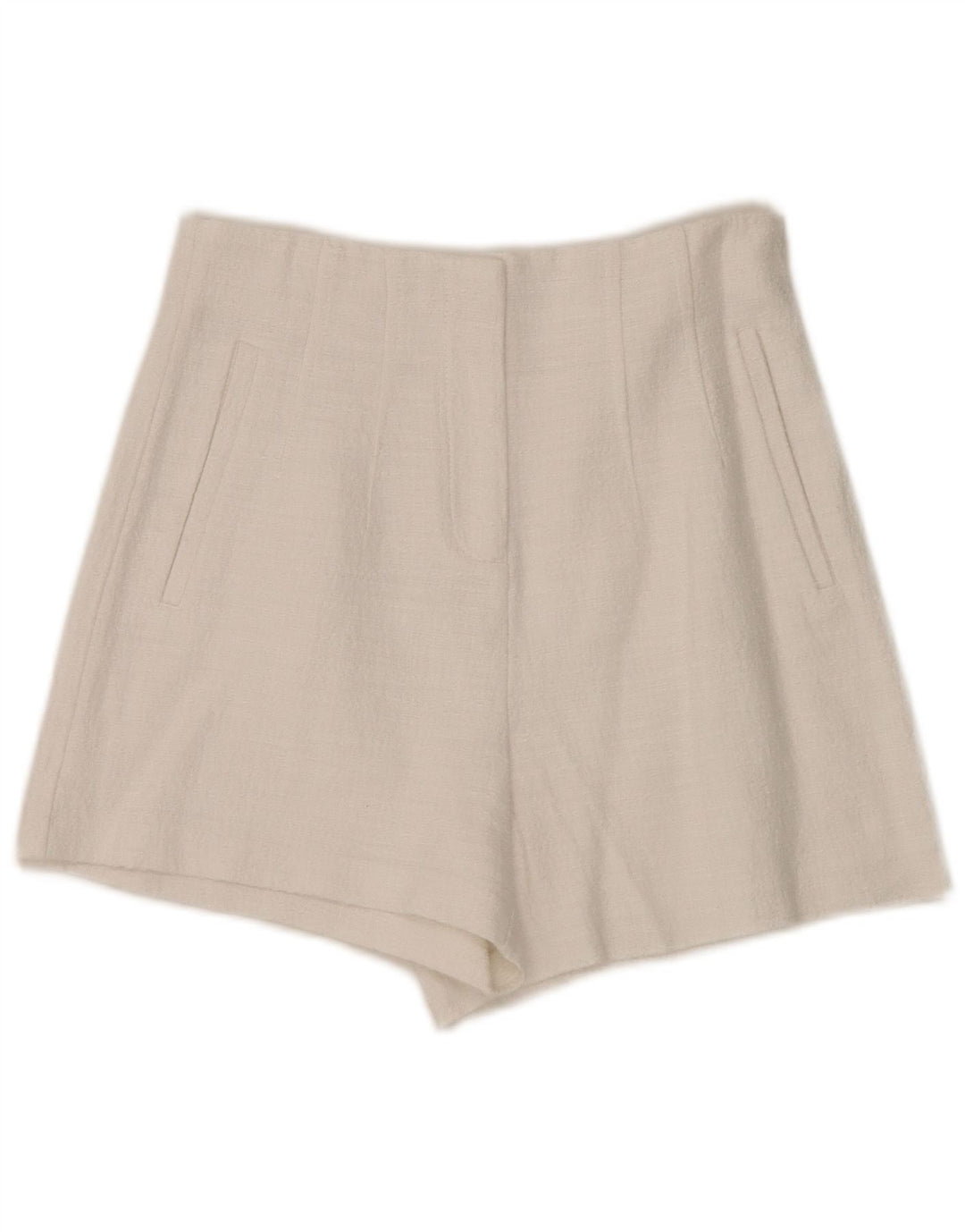 Zara Womens High Waist Hot Pants Small W26 White