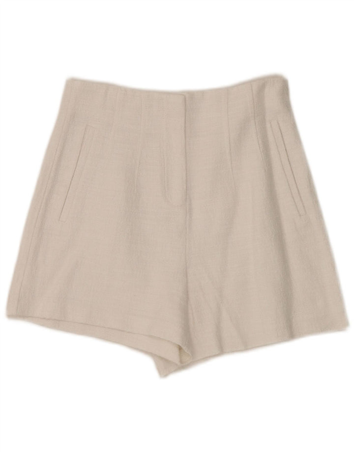 Zara Womens High Waist Hot Pants Small W26 White