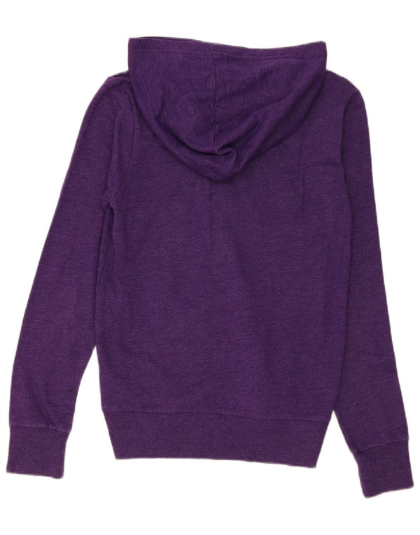 Hurley Dame Grafisk Hættetrøje Sweater UK 14 Stor Lilla Flecked Bomuld