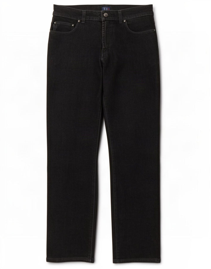 Trussardi Straight Jeans til mænd W32 L32 Sort bomuld