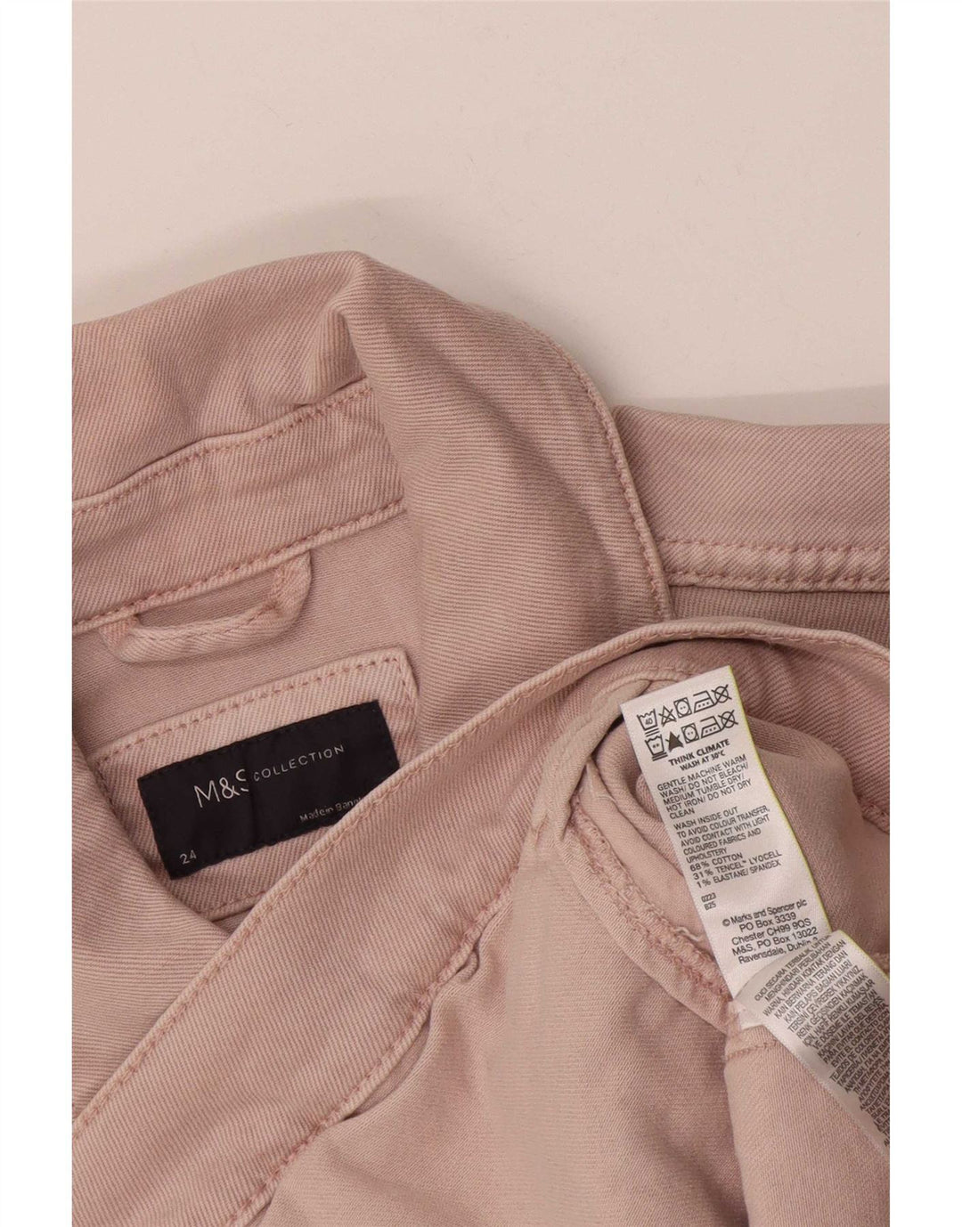 Marks & Spencer Dame denimjakke UK 24 4XL Pink Bomuld