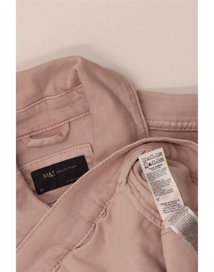 Marks & Spencer Dame denimjakke UK 24 4XL Pink Bomuld