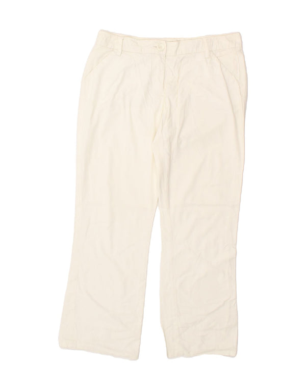 BENETTON Womens Straight Chino Trousers W34 L28 White