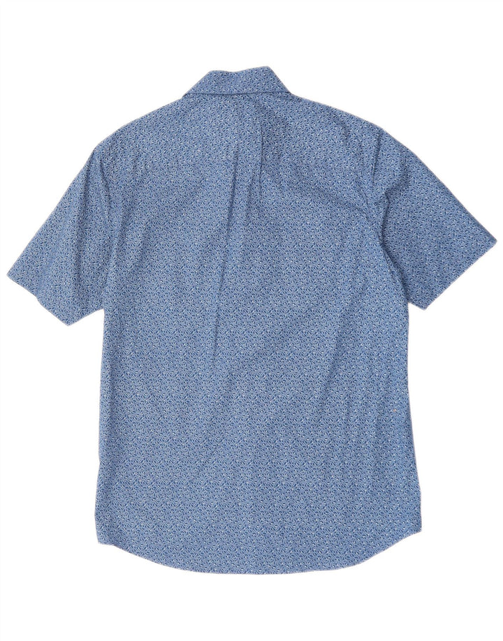 Calvin Klein Herre Kortærmet Regular Fit skjorte Medium Blue Geometric