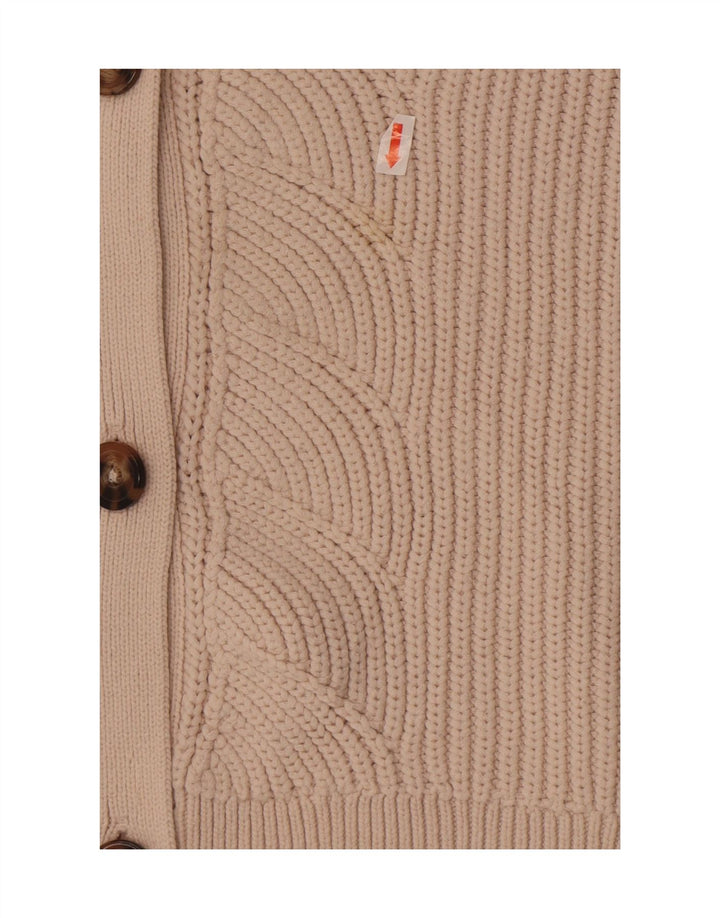 Marks & Spencer Womens Crop Ærmeløs cardigantrøje UK 14 Medium Beige