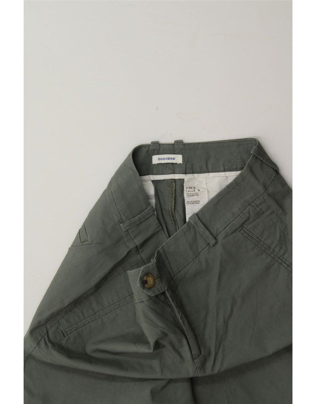 DOCKERS Womens Chino Shorts US 8 Medium W33  Grey Cotton Vintage Dockers and Second-Hand Dockers from Messina Hembry 