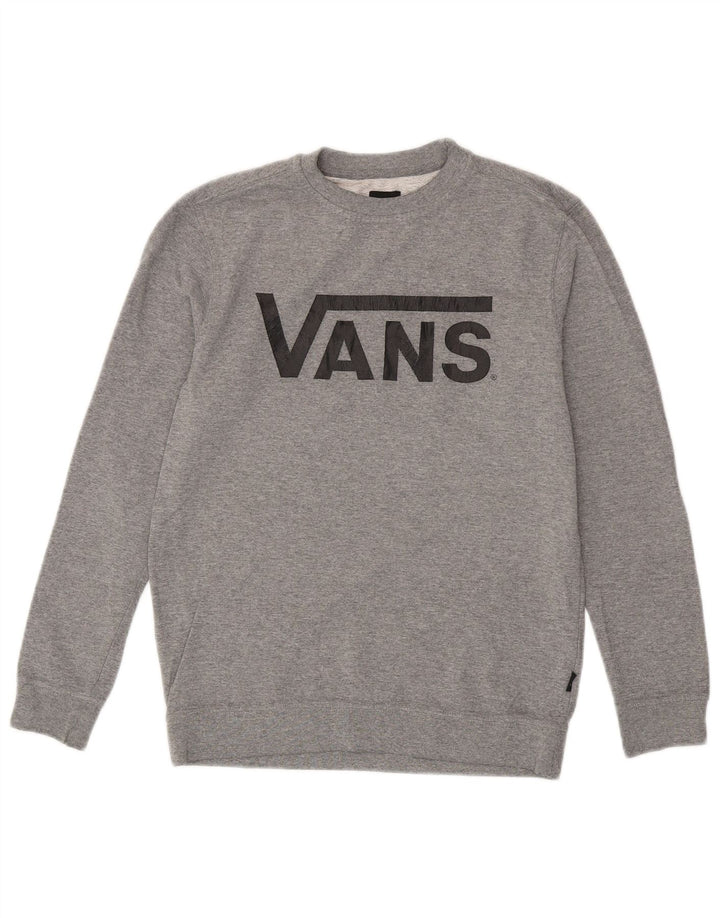 VANS Graphic Sweatshirt Jumper UK 14 Large Grey
