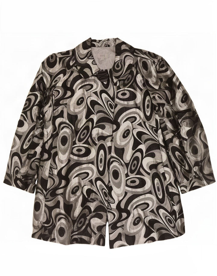Marks & Spencer Dame Blazer Jacket UK 20 2XL Flerfarvet Geometrisk