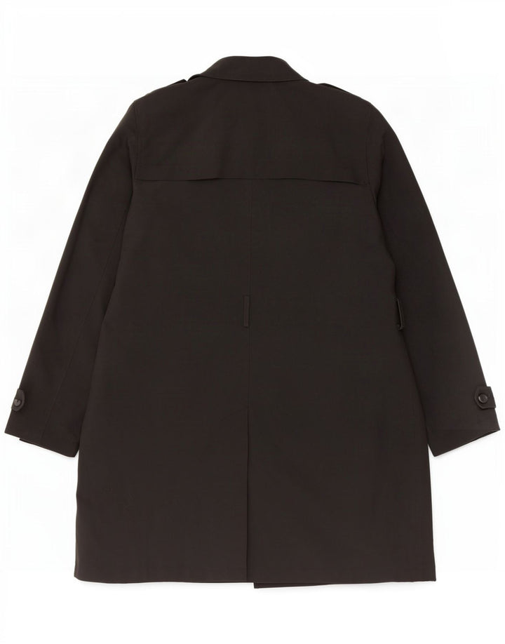 Marks & Spencer Trench Coat til kvinder UK 16 Stor sort polyester