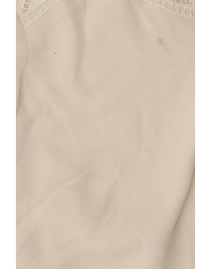 Marks & Spencer Dame Autograph Langærmet Bluse Top UK 16 Large Beige