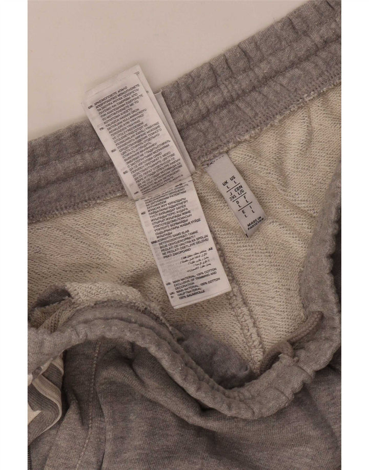 Adidas Sportshorts til mænd, store grå flækkede bomuld