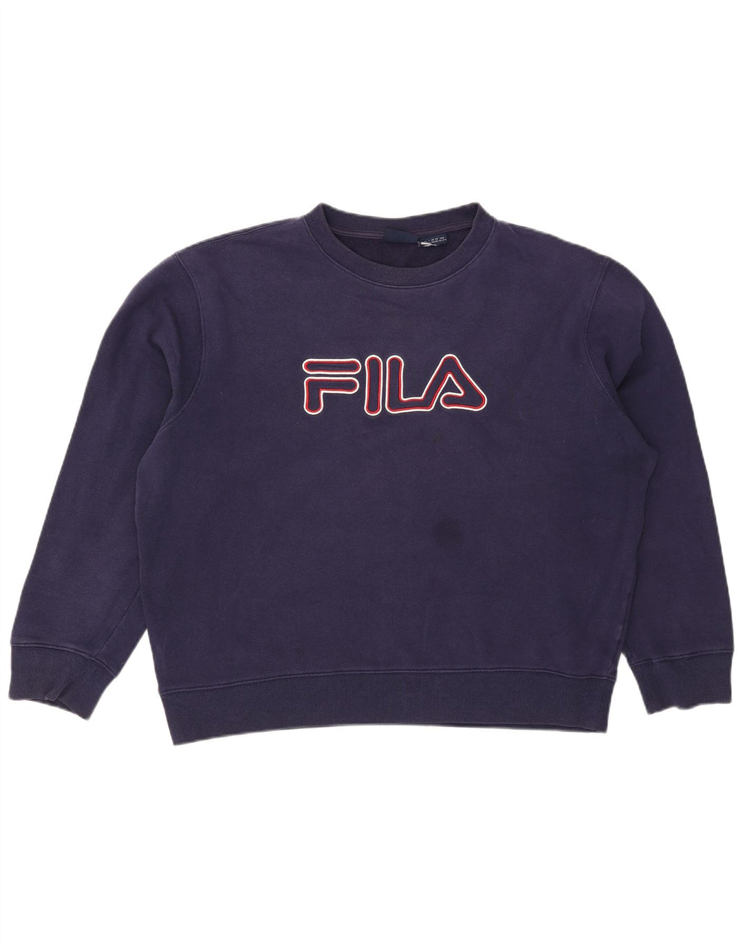 Fila Herre grafisk sweatshirt jumper 2XL marineblå bomuld