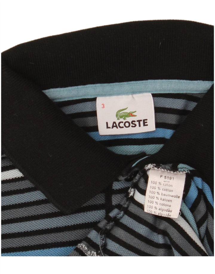 Lacoste herre poloskjorte str. 3 Lille grå stribet bomuld