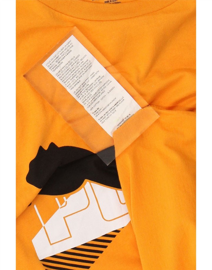 PUMA drenge grafisk t-shirt top 13-14 år orange bomuld