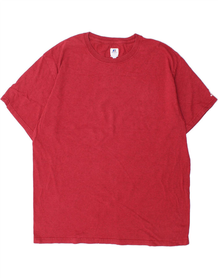RUSSELL ATHLETIC Mens T-Shirt Top Large Red Cotton Vintage Russell Athletic and Second-Hand Russell Athletic from Messina Hembry 