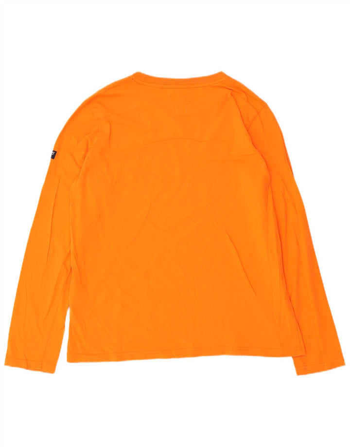 Superdry Dame Grafisk Top Langærmet UK 12 Medium Orange Bomuld