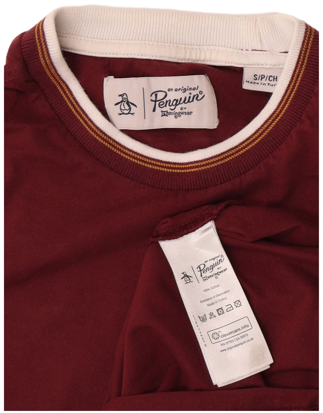 Penguin Herre T-shirt Top Lille rødbrun bomuld