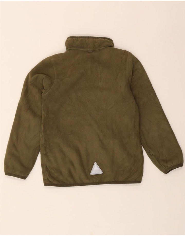 L.L.BEAN Girls Fleece Jacket 6-7 Years Khaki Polyester Vintage L.L.Bean and Second-Hand L.L.Bean from Messina Hembry 