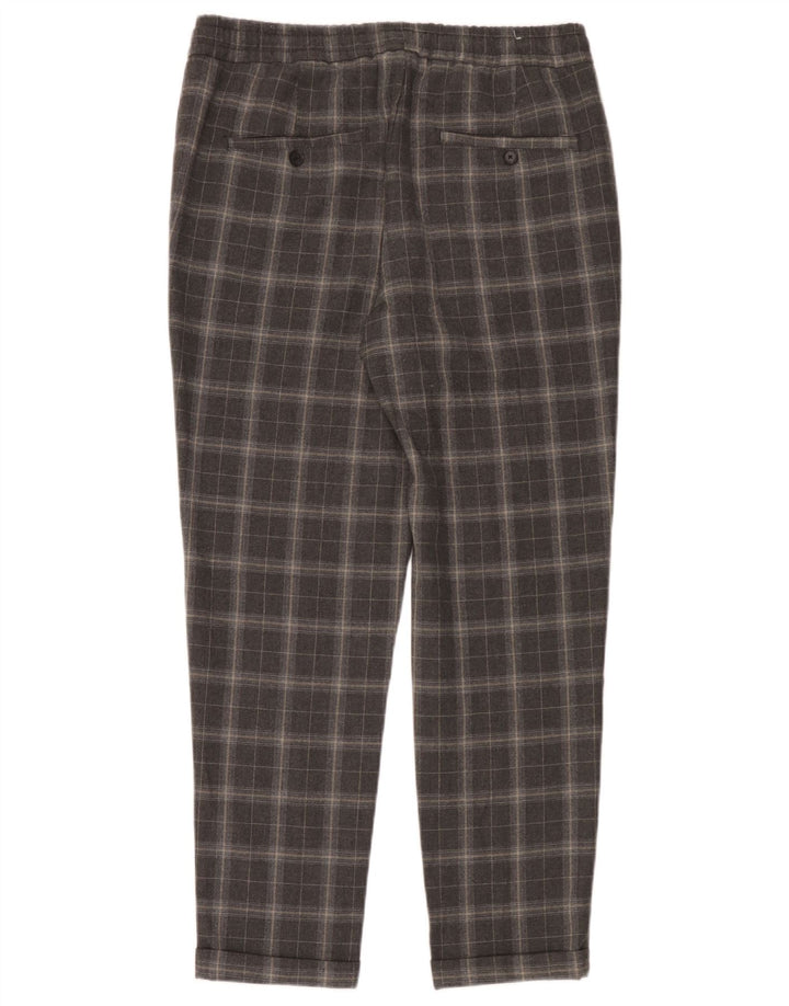 Zara Herre Tapered Chino Bukser Medium W31 L30 Grå ternet