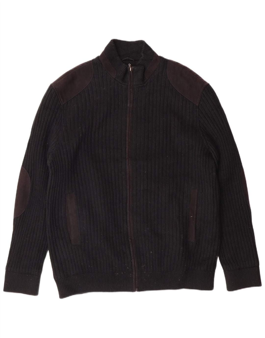 Pierre Cardin Herre Cardigan Sweater IT 56 XL Sort Polyester