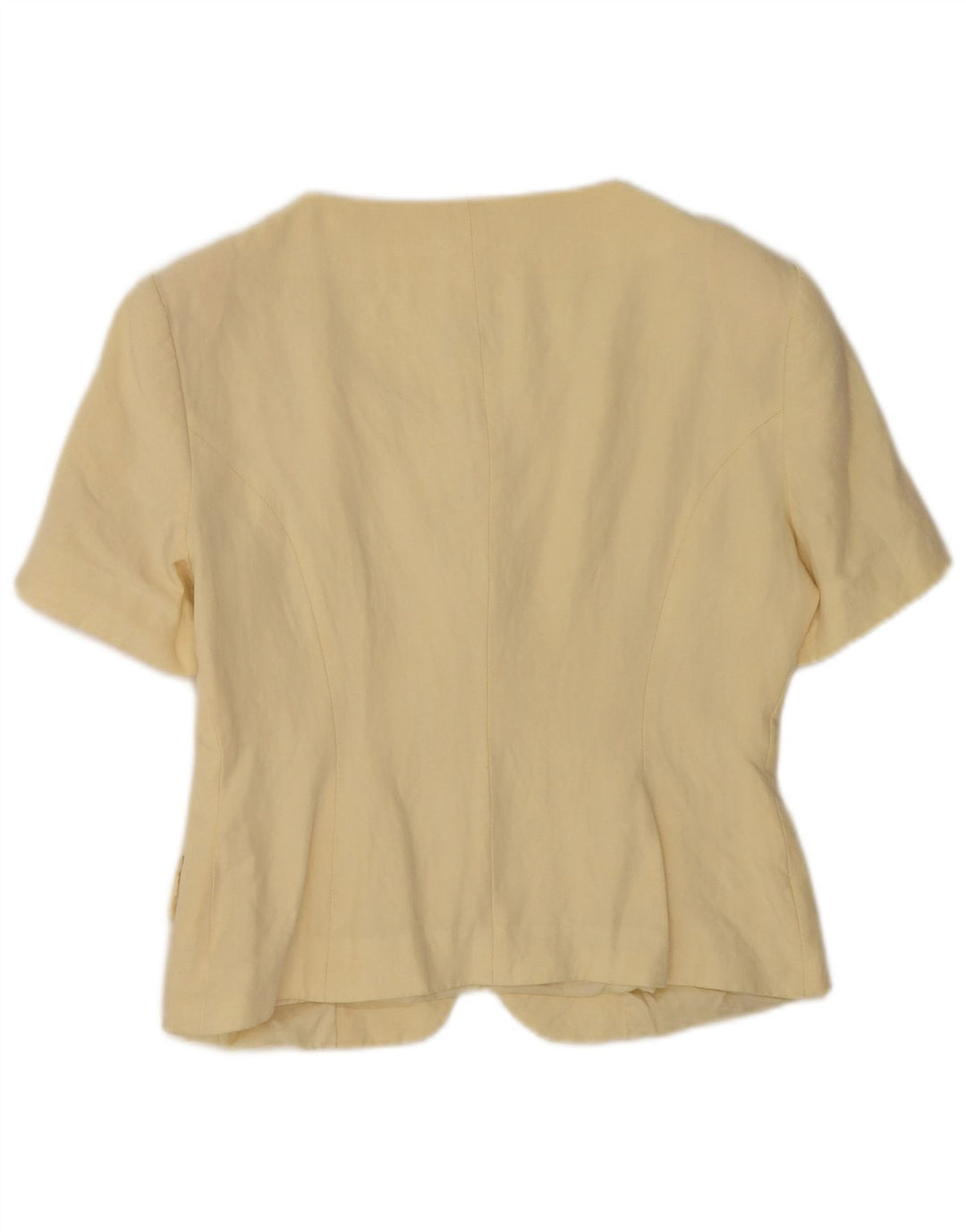 Benetton Dame 4-knaps kortærmet blazerjakke IT 42 Medium Beige