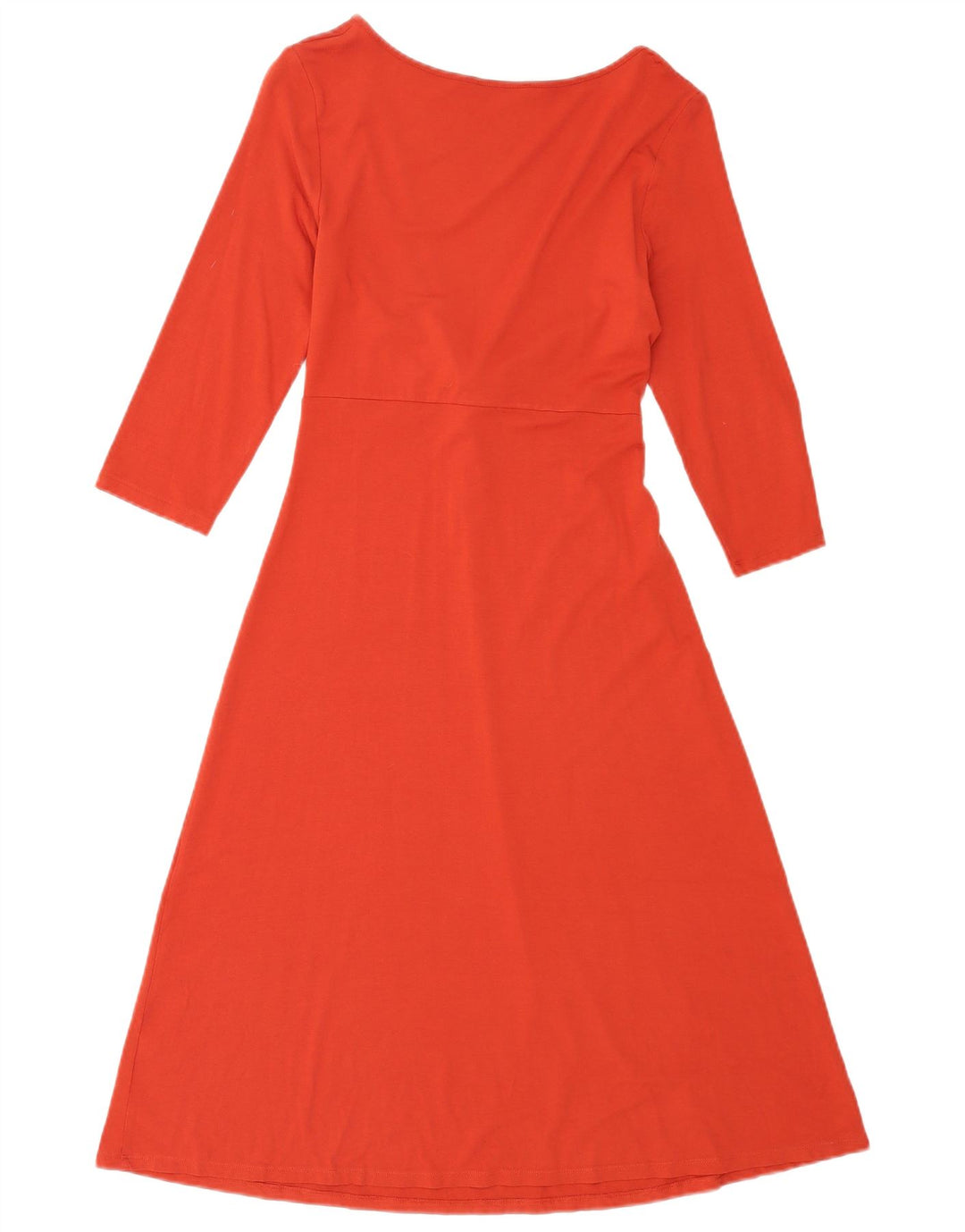 Marks & Spencer dame 3/4-ærmet A-line kjole UK 10 Lille rød polyester