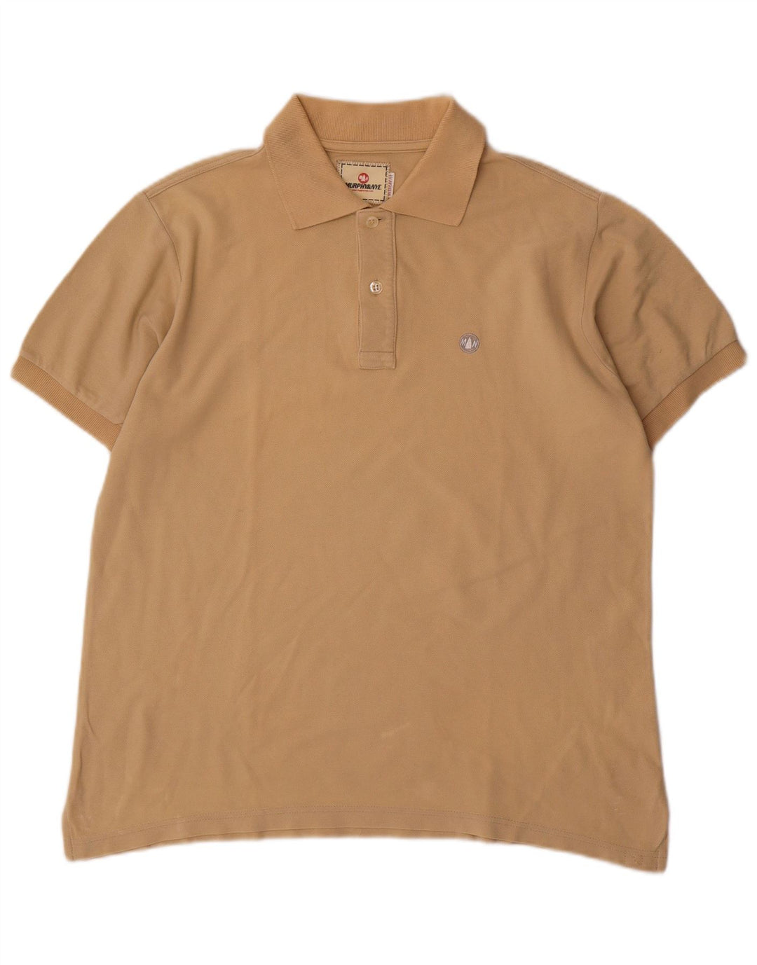 Murphy & Nye Herre Regular Fit Polo Shirt Stor Beige Bomuld