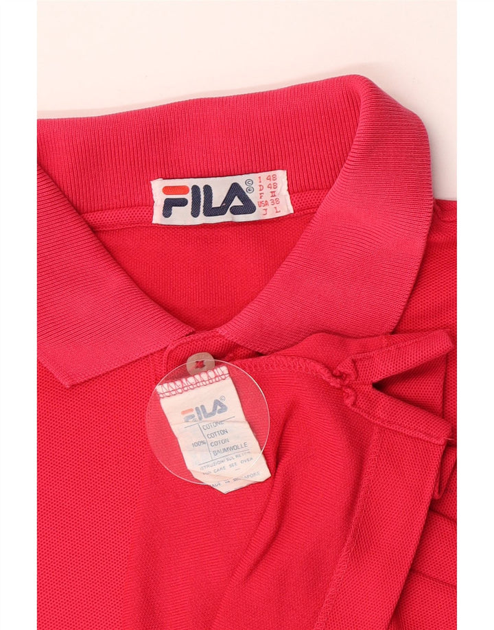 Fila Polo Shirt til mænd IT 48 Medium Pink Bomuld