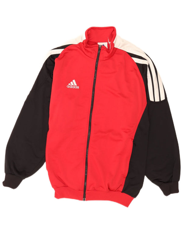 Adidas Træningsdragt til mænd Topjakke UK 40/42 Medium Red Colourblock Sports