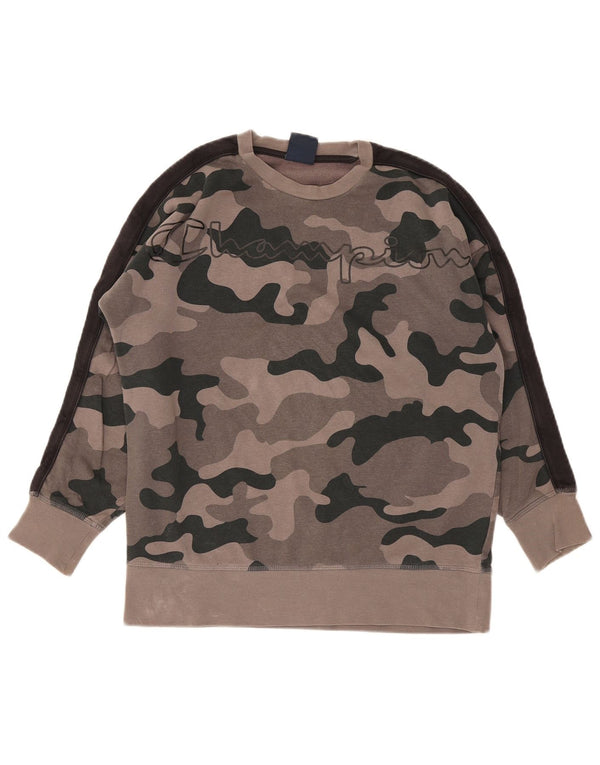 Champion Drenge Grafisk Sweatshirt Jumper 11-12 år Grå Camouflage Bomuld