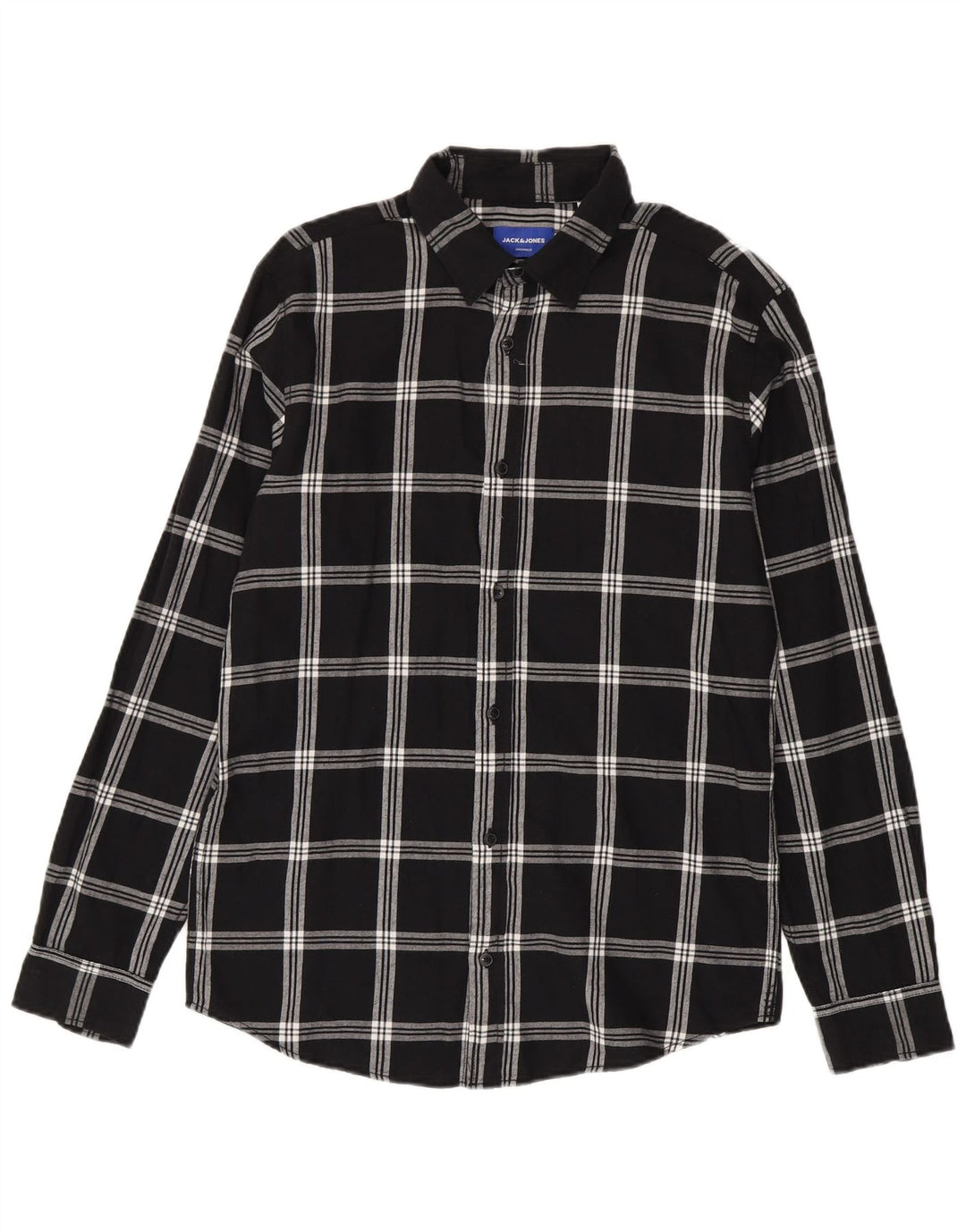 Jack & Jones Herre flannelskjorte Stor sort ternet bomuld