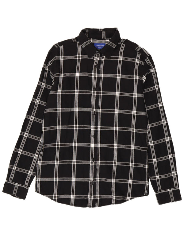 Jack & Jones Herre flannelskjorte Stor sort ternet bomuld