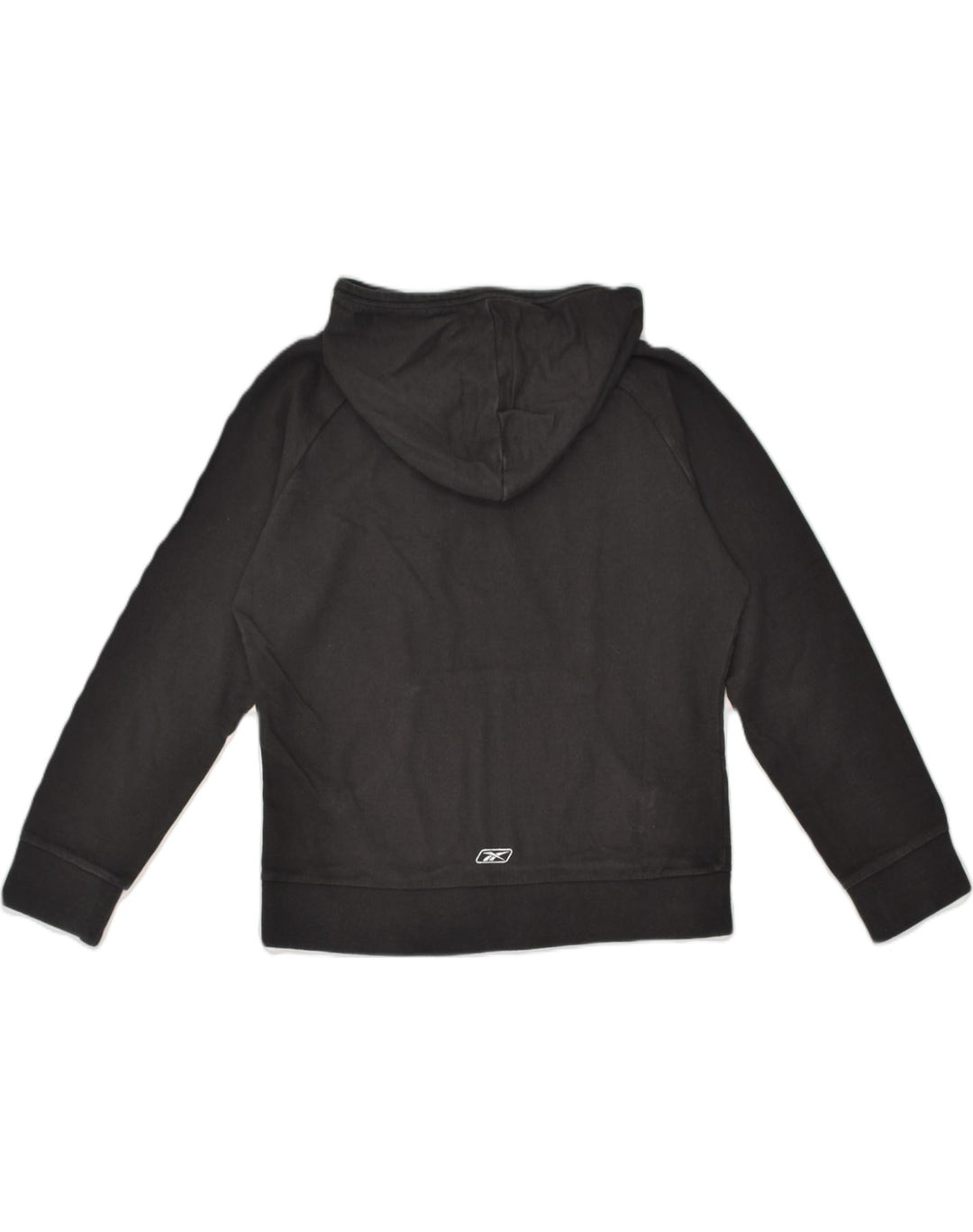 REEBOK Womens Hoodie Jumper UK 14 Medium Black Cotton | Vintage Reebok | Thrift | Second-Hand Reebok | Used Clothing | Messina Hembry 