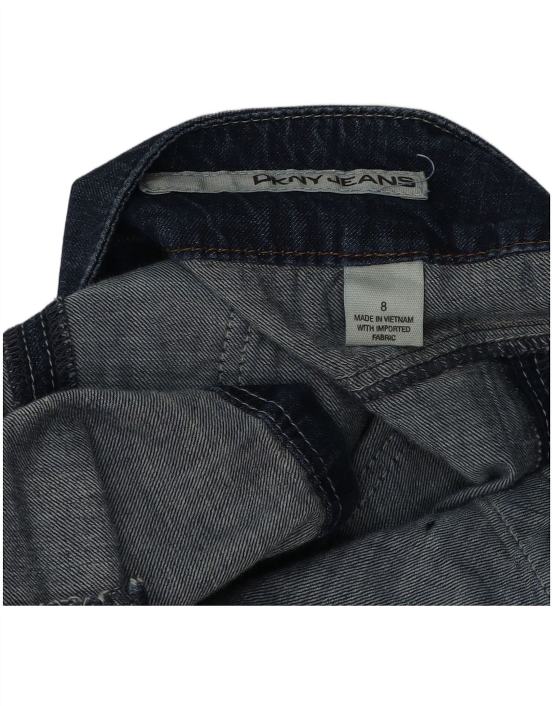 Dkny Dame Mini Denim Nederdel US 8 Medium W32 Blå