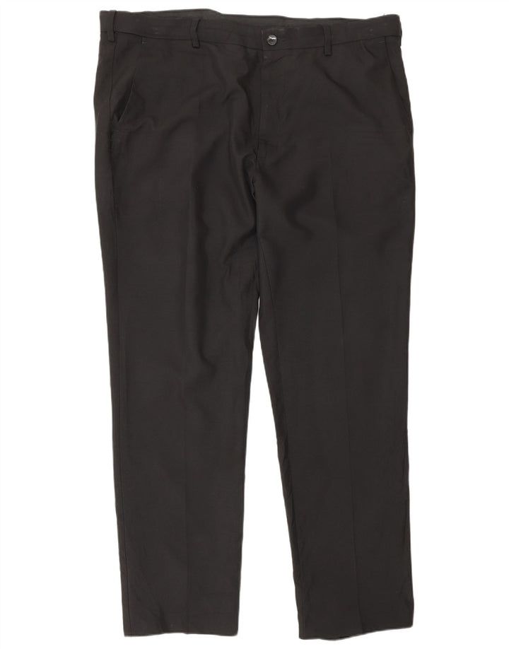Marks & Spencer Herre Lige Regular Fit Suit Bukser W40 L30 Sort