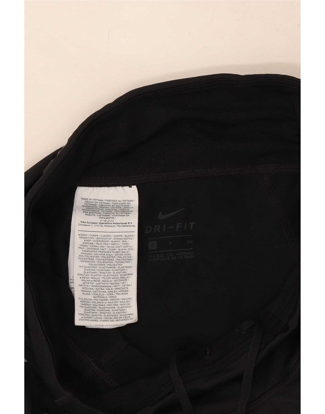 Nike Dame Leggings UK 8 Small Black Spotted Polyester