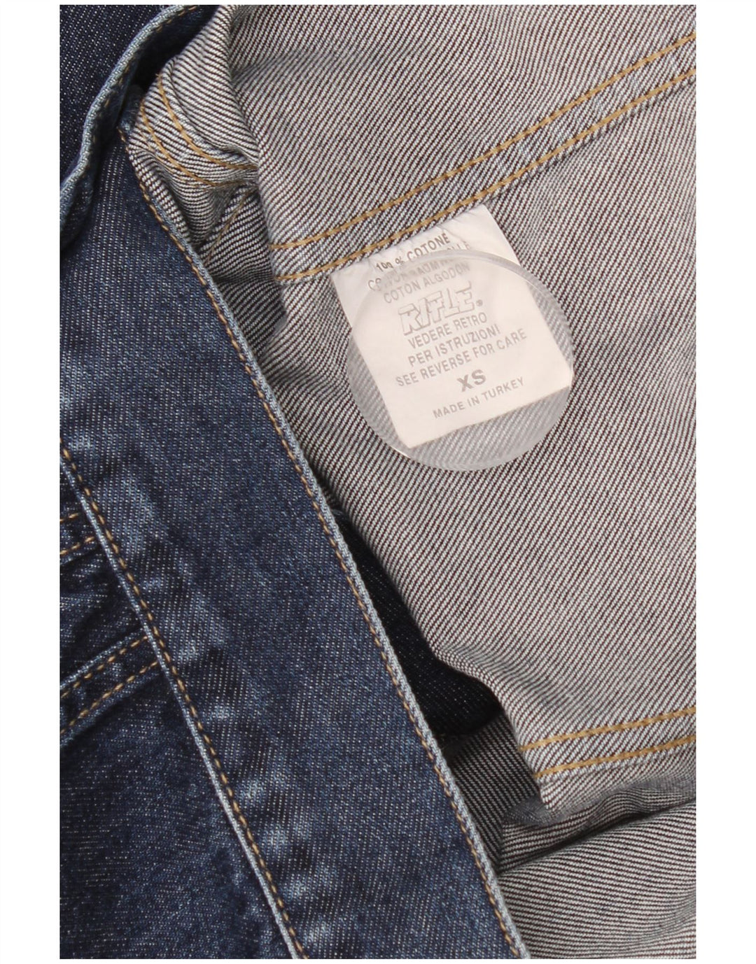 Rifle Dame Crop denimjakke UK 6 XS Blå Bomuld